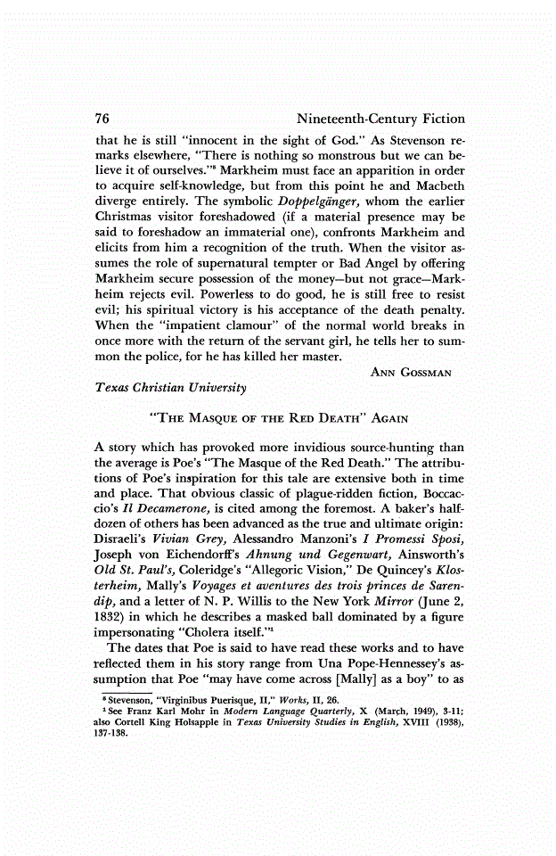 First page of "The Masque of the Red Death" Again