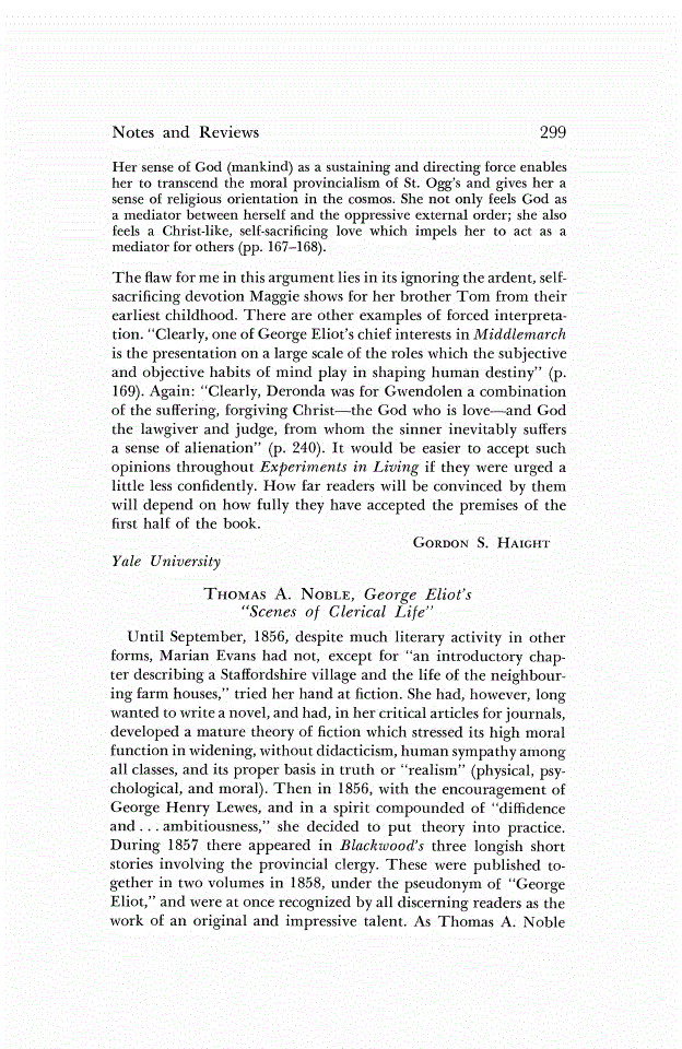 First page of Review: <italic>George Eliot's "Scenes of Clerical Life"</italic>, by Thomas A. Noble