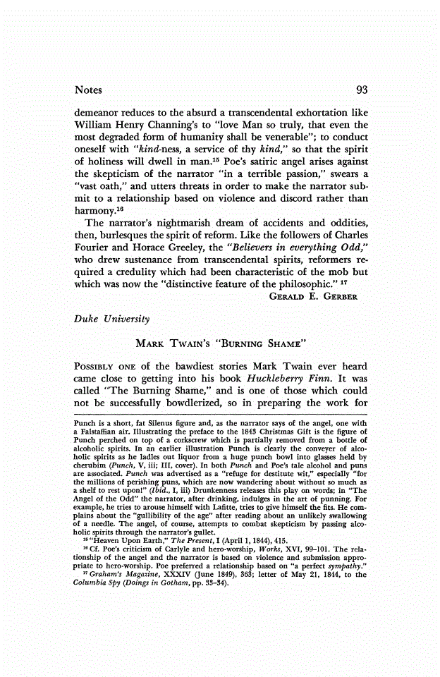 First page of Mark Twain's "Burning Shame"