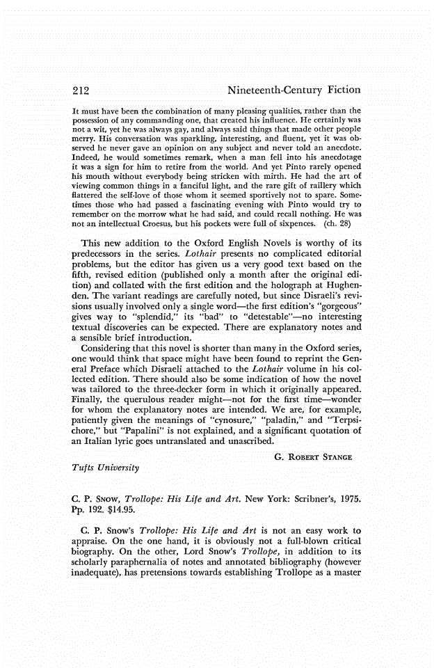 First page of Review: <italic>Trollope: His Life and Art.</italic>, by C. P. Snow