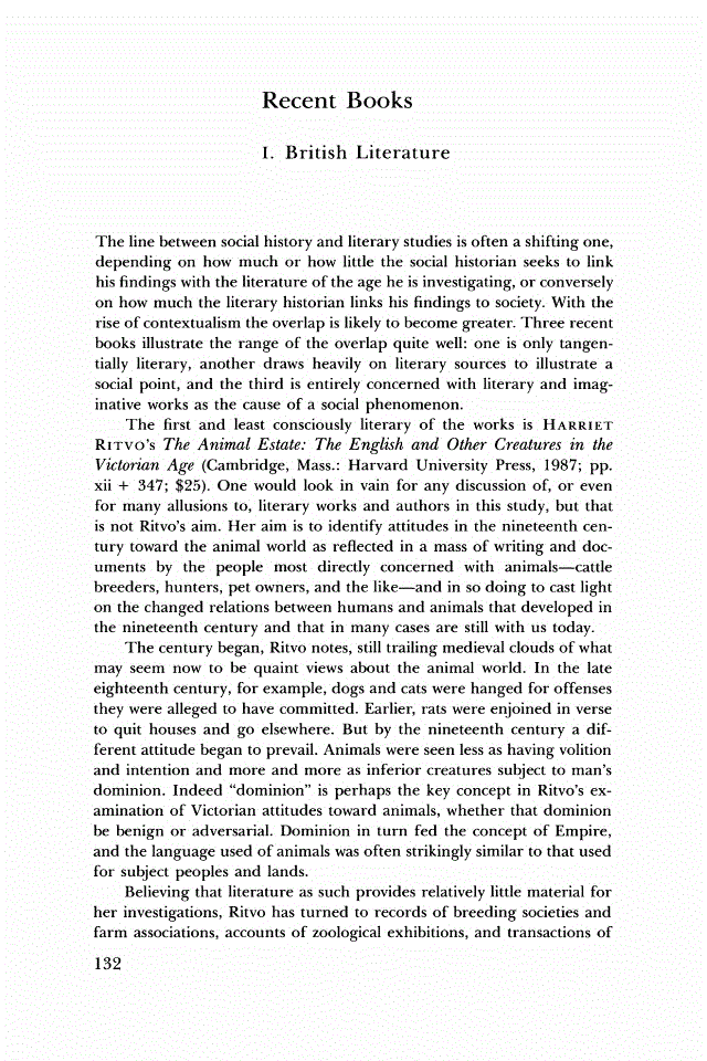 First page of Recent Books
