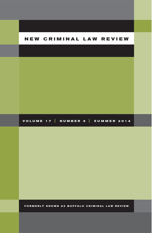 New Criminal Law Review Cover Image for Volume 17, Issue 3