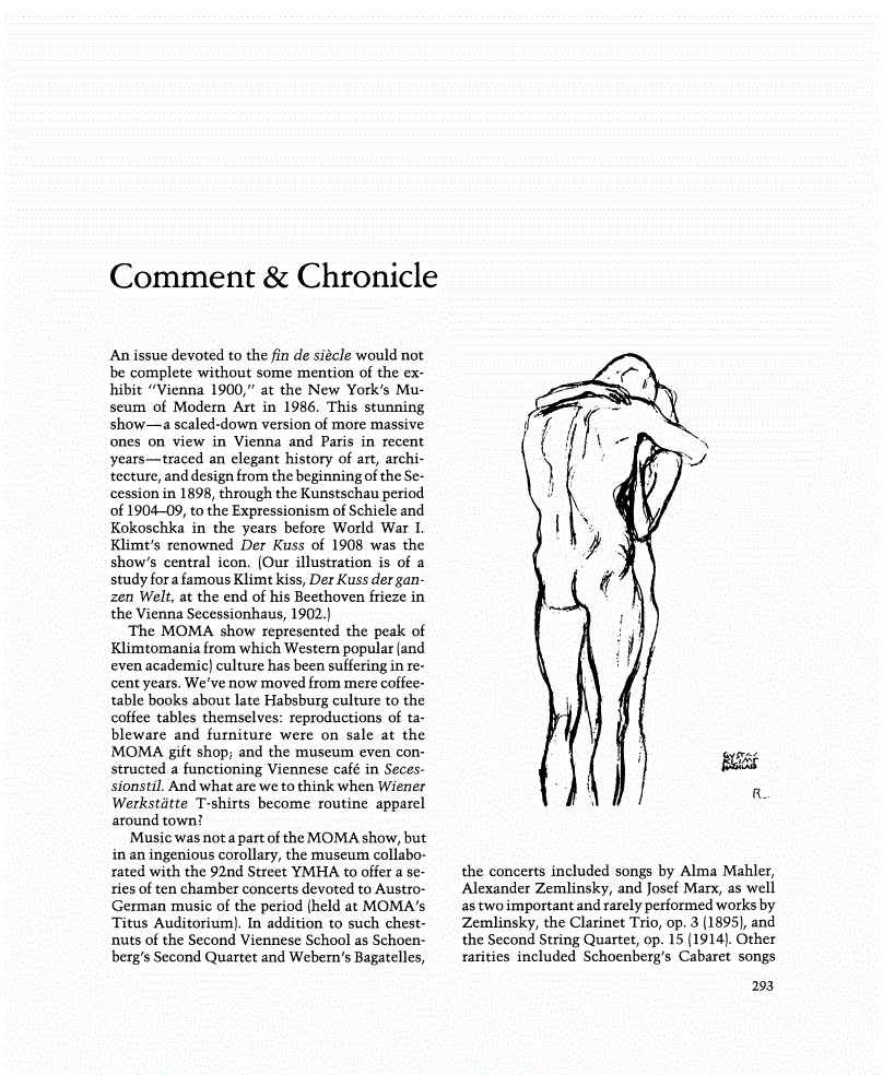First page of Comment &amp; Chronicle