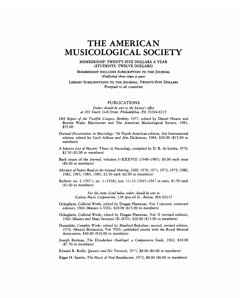 First page of Back Matter