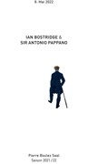 Cover of program book to Ian Bostridge’s and Antonio Pappano’s performance of Winterreise, 8 May 2022, Pierre Boulez Saal. Program book design by Annette Sonnewend.
