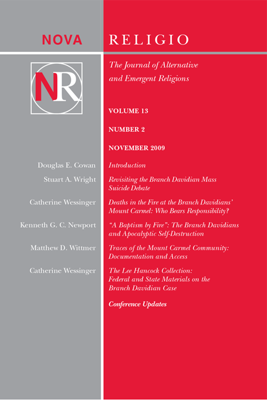 Nova Religio Cover Image for Volume 13, Issue 2