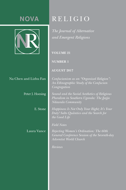 Nova Religio Cover Image for Volume 21, Issue 1