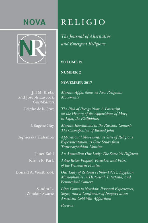 Nova Religio Cover Image for Volume 21, Issue 2