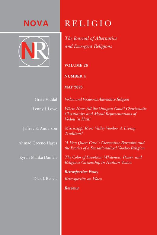 Nova Religio Cover Image for Volume 26, Issue 4
