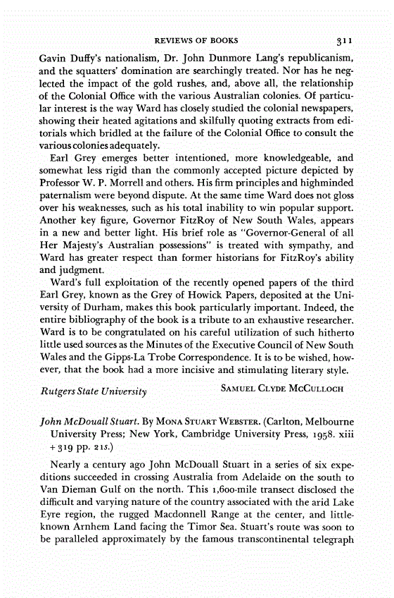 First page of Review: <italic>John McDouall Stuart</italic>, by Mona Stuart Webster