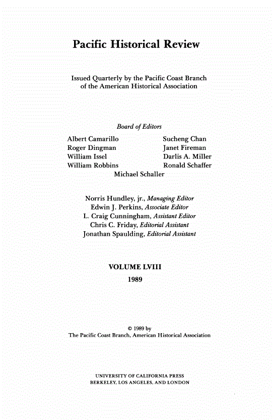 First page of Volume Information