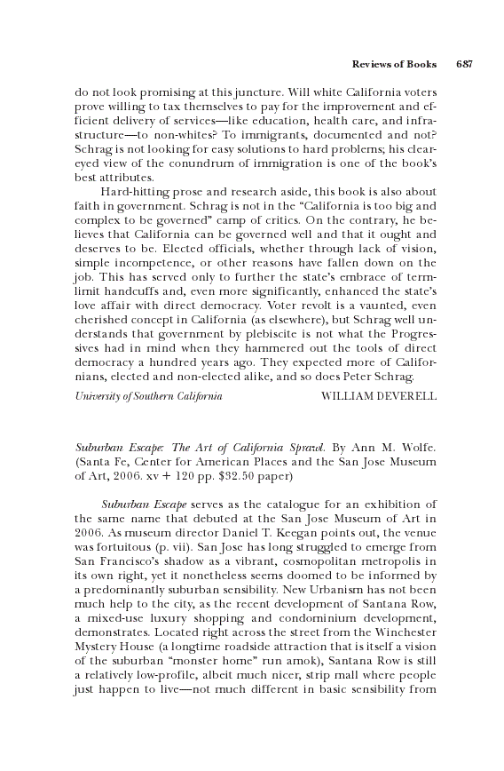 First page of Review: <italic>Suburban Escape: The Art of California Sprawl</italic>, by Ann M. Wolfe
