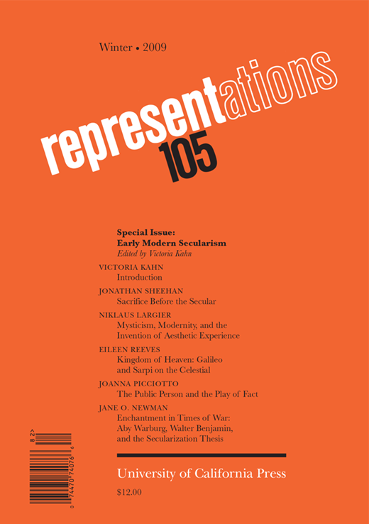 Representations Cover Image for Volume 105, Issue 1