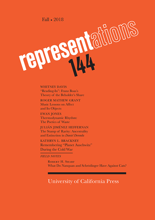 Representations Cover Image for Volume 144, Issue 1