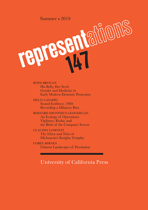 Representations Cover Image for Volume 147, Issue 1