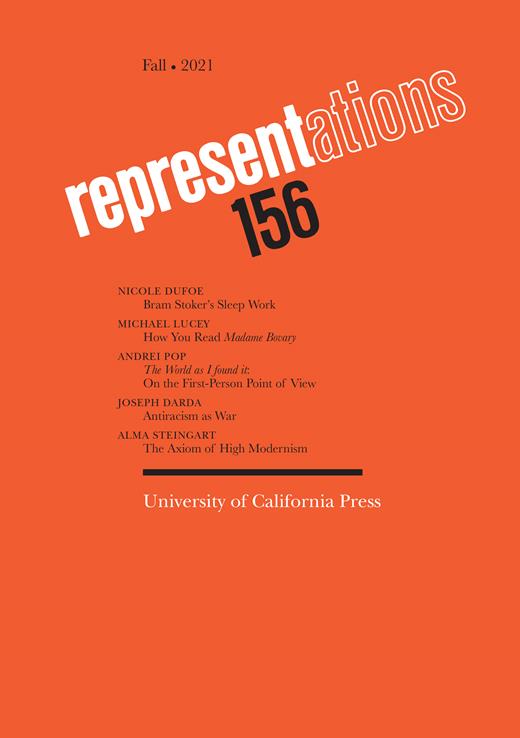 Representations Cover Image for Volume 156, Issue 1