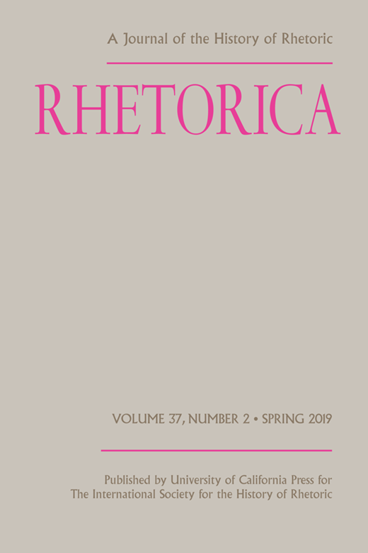 Rhetorica Cover Image for Volume 37, Issue 2