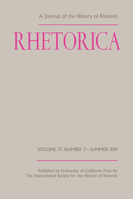 Rhetorica Cover Image for Volume 37, Issue 3