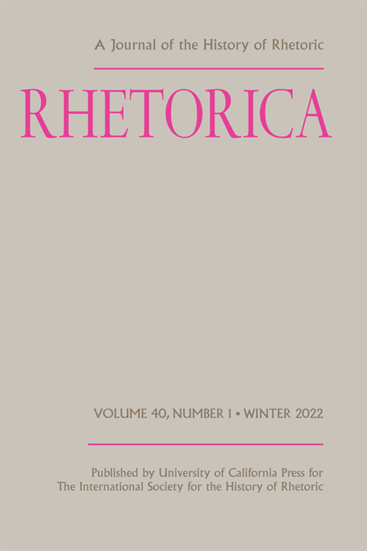 Rhetorica Cover Image for Volume 40, Issue 1