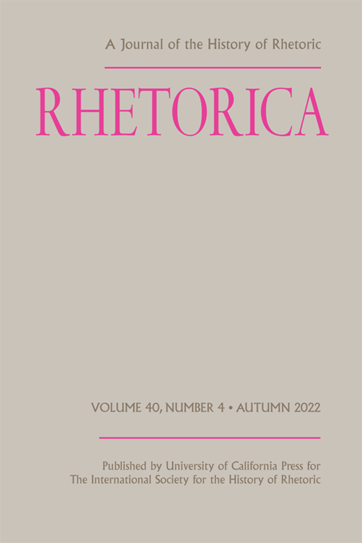 Rhetorica Cover Image for Volume 40, Issue 4