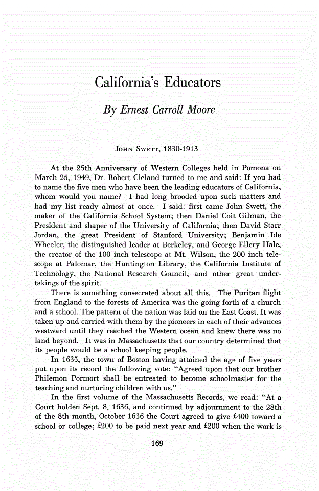 First page of California's Educators