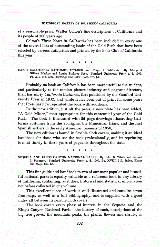 First page of Review: <italic>SEQUOIA AND KINGS CANYON NATIONAL PARKS</italic>, by John R. White and Samuel J. Pusatery
