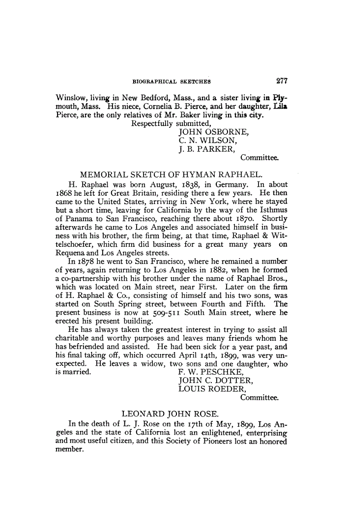 First page of MEMORIAL SKETCH OF HYMAN RAPHAEL