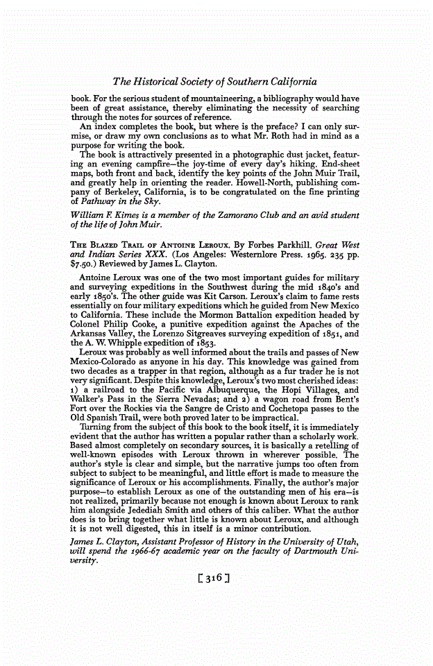 First page of Review: <italic>The Blazed Trail of Antoine Leroux. Great West and Indian Series XXX</italic>, by Forbes Parkhill