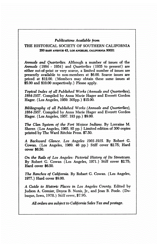 First page of Back Matter