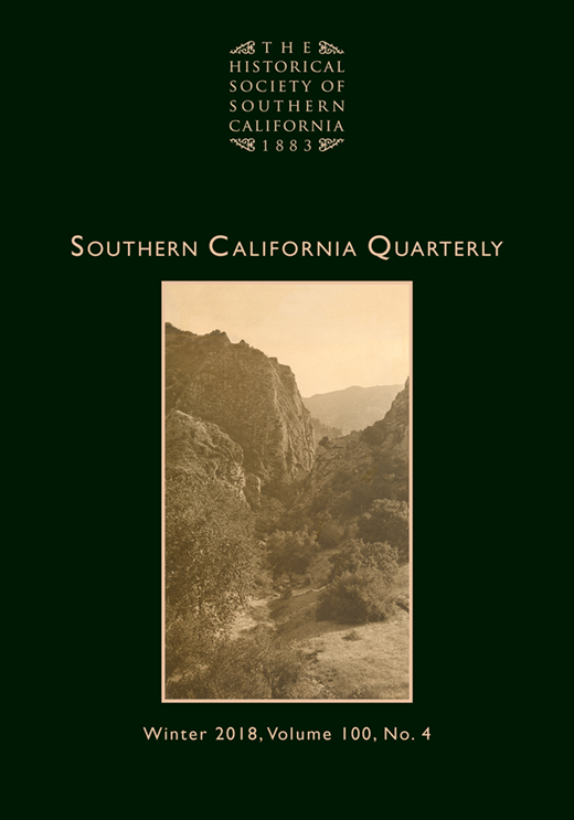 Southern California Quarterly Cover Image for Volume 100, Issue 4