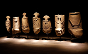 Examples of Lunigiana stelae discovered in the neighboring areas of Leodegar’s tombstone find site. Photo by Museo delle Statue Stele Lunigianesi (Pontremoli).