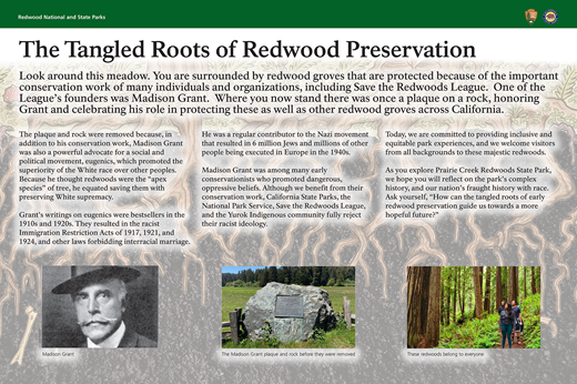 New panel at Prairie Creek Redwoods State Park. (California State Parks)