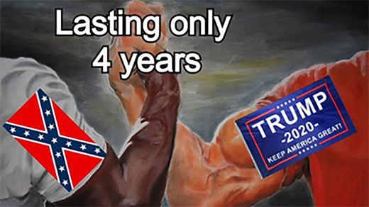 To users on r/ShermanPosting, Trumpism, like the Confederacy, did not last long enough to justify widespread support. (Reddit)