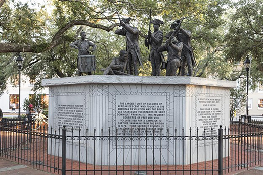 This monument in Savannah, Georgia is a memorial to the Haitians who helped patriots fight in the American Revolution. (Photograph by Carol M. Highsmith; Library of Congress, Prints & Photographs Division)