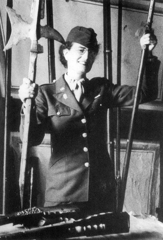 Edith Appleton Standen, the first tenant of the Philadelphia Society for the Preservation of Landmarks, circa 1946. (Source: Monuments, Fine Arts, and Archives Section of the Office of Military Government, United States, 1946).