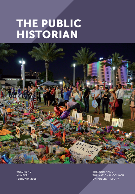 The Public Historian Cover Image for Volume 40, Issue 1